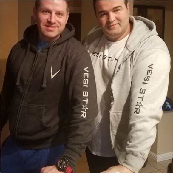 Vesi Star Cotton Hoodie, Zipper, Front Pockets - Picture 5 of 5